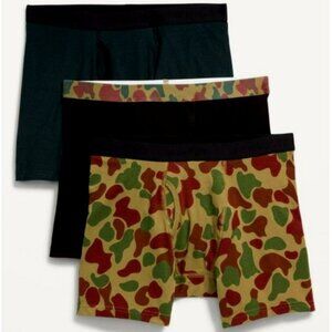 (12) Socks & (6) Camo Boxer/Brief Bundle: Stock Up. 6" Inseam. Ankle Sock. New